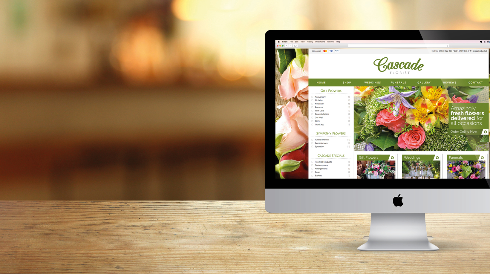 Cascade Florist Website by Direct2Florist