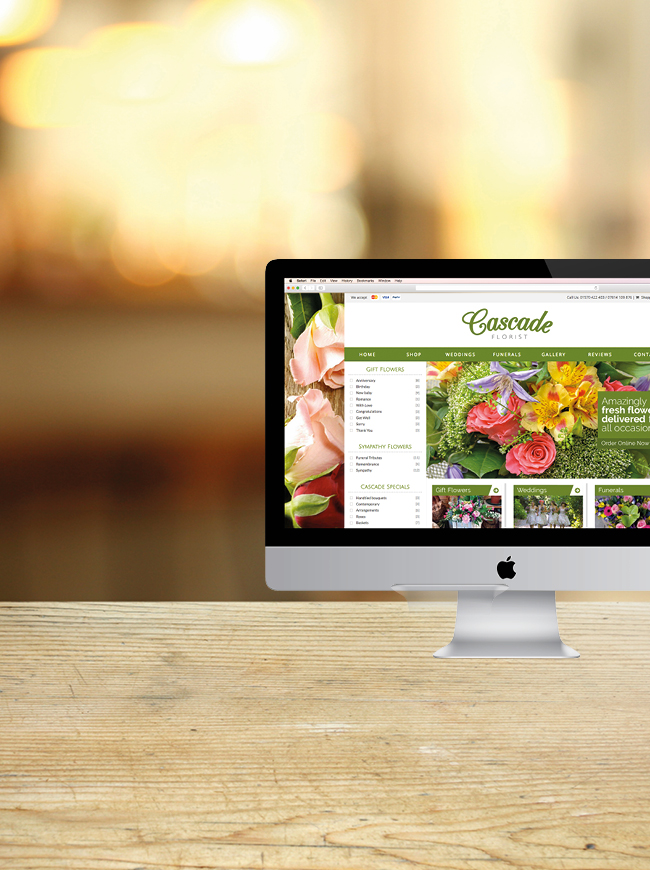 Cascade Florist Website by Direct2Florist