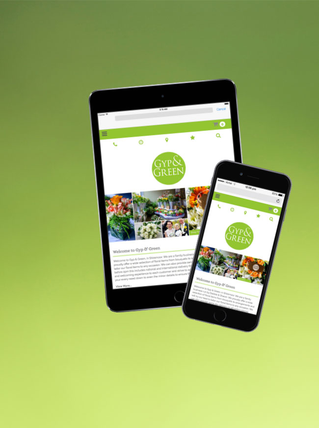Gyp & Green Website by Direct2Florist