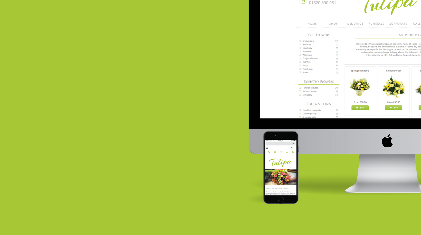 Tulipa Florist Website by Direct2Florist